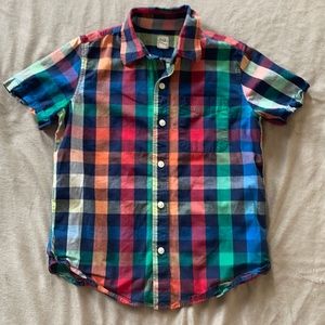 Multi-Colored Button Down Short Sleeve Shirt
